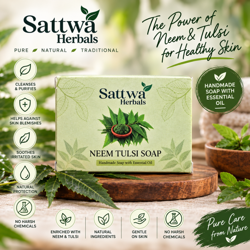 Sattva Herbals Neem Tulsi Soap