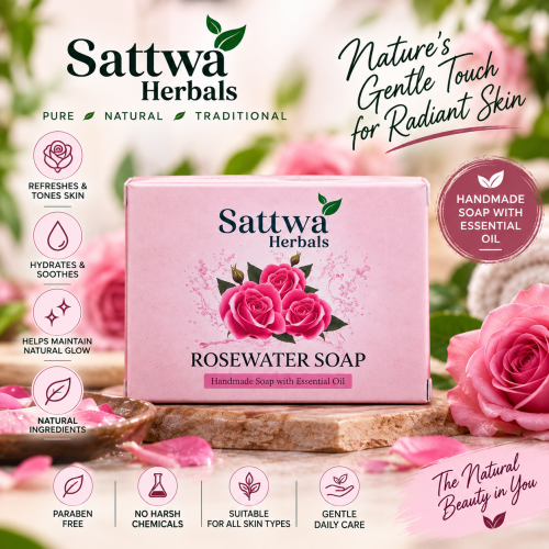 Sattva Herbals Rosewater Soap