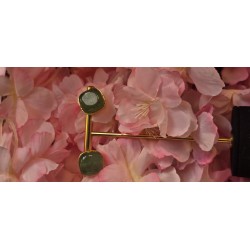 Jade stenen oorknopjes - groen
