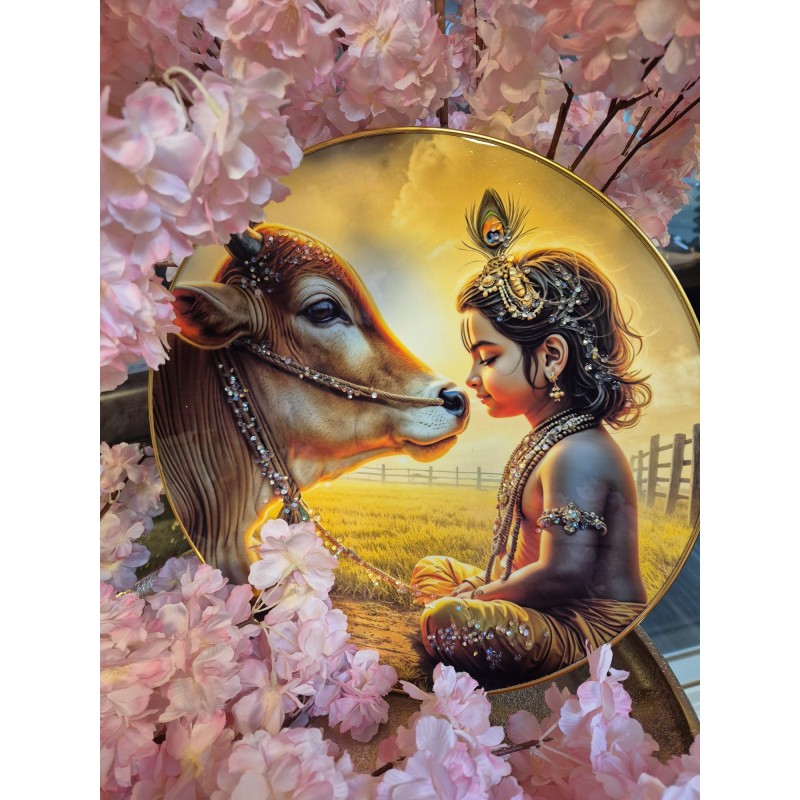 Baby Krishna with Cow