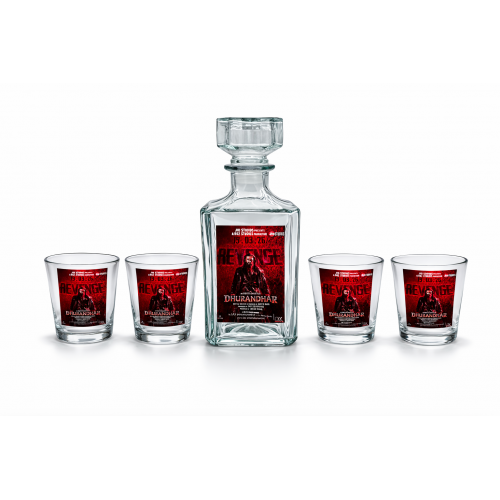 Dhurandhar 1 - Luxe Whiskey glazen en Karaf Box
