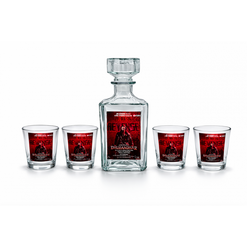 Dhurandhar 1 - Luxe Whiskey glazen en Karaf Box