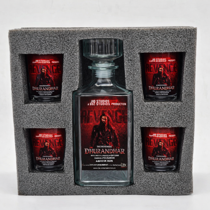 Dhurandhar 1 - Luxe Whiskey glazen en Karaf Box