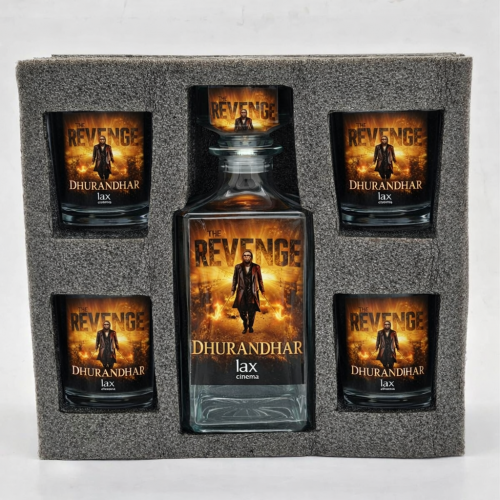 Dhurandhar 2 - Luxe Whiskey glazen en Karaf Box